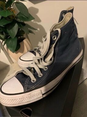 Converse Navy and White High-Top All Star Sneakers